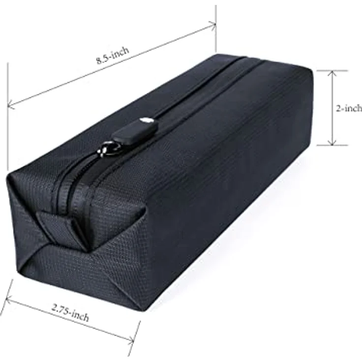 Comfyable Herren Kleine Kulturtasche wasserdichte Mini-Waschtasche Federmäppchen Essentials Bag Dopp Kit Tasche für Electronics Engineering Gym, Schwarz – Bild 2