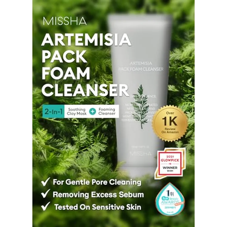 MISSHA Artemisia Pack Foam Cleanser, Schaumreiniger für sanfte Hautreinigung – Bild 2