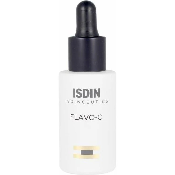Isdin Flavo-C Gesichtsserum, Antioxidatives Vitamin-C-Serum mit Ginkgo biloba, 30 ml