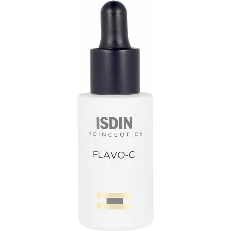 Isdin Flavo-C Gesichtsserum, Antioxidatives Vitamin-C-Serum mit Ginkgo biloba, 30 ml