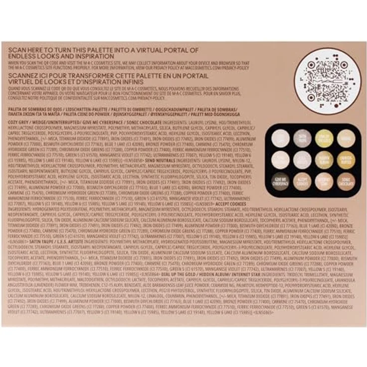 MAC Cosmetics Connect In Colour Eye Shadow Palette Unfiltered Nudes, 12 Farben Lidschattenpalette, 12,2 g für vielseitige Make-up-Looks – Bild 7