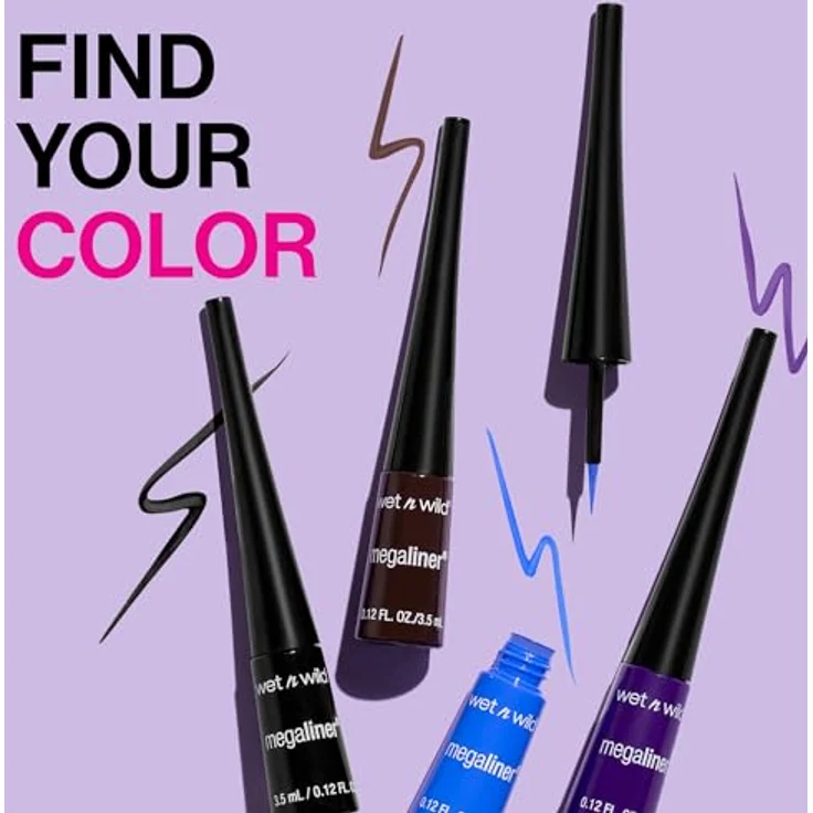 WetnWild Augen Make-up Liquid Eyeliner Black Sparkle 3,5 ml, flüssige Konsistenz – Bild 4