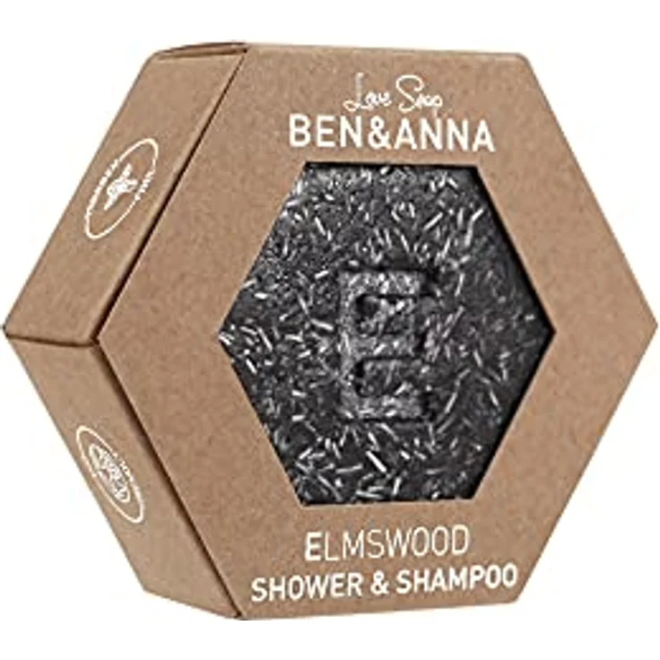 BEN&ANNA Love Soap Shower & Shampoo, 2-in-1 festes Shampoo & Duschgel, Elm Wood, 60 g, vegan, pflegt Haut und Haare – Bild 1