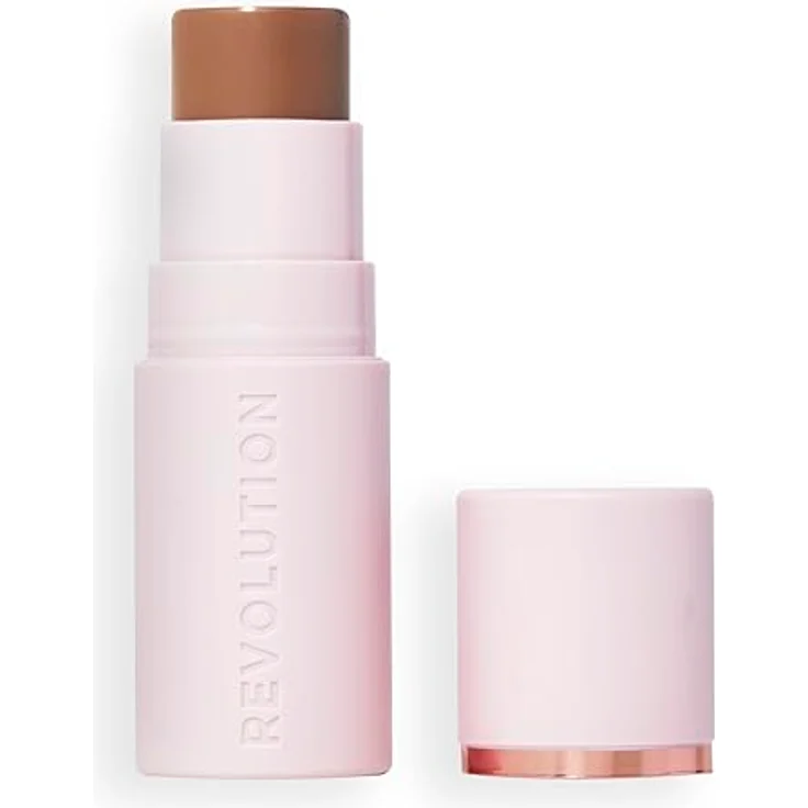 Makeup Revolution Skin Silk Bronzer Stick, cremiger Bronzer in der Form eines Stiftes, Farbe Medium Sunset, 4.5 g, vegan und konturierend – Bild 1