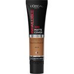 L'Oréal Paris Make up, Wasserfest und langanhaltend, Mattierende, flüssige Foundation mit hoher Deckkraft, Formel mit 4% Niacinamiden, Infaillible 32H Matte Cover, Nr. 330 Neutral, 1 x 30 ml