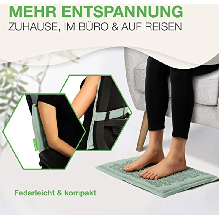 BACKLAxx® Akupressurmatte Fußmatte, Akupressur Fußmatte 54 x 34 x 2 cm, Insgesamt 2.116 Spitzen – Bild 5