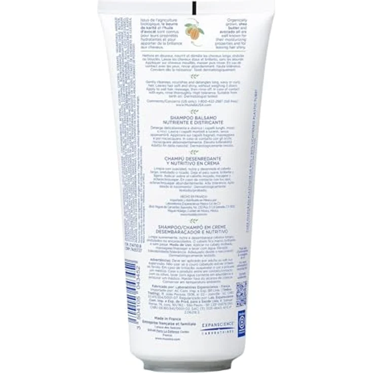 Mustela Creme Shampoo 200 ml, entwirrend und nährstoffreich mit Bio-Sheabutter und Bio-Avocadoöl – Bild 2