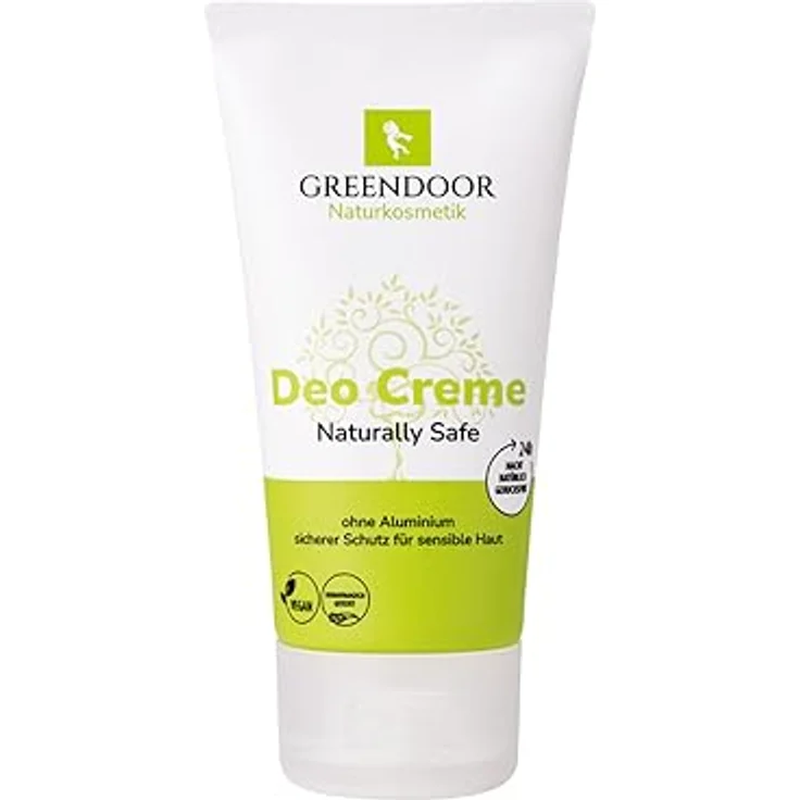 GREENDOOR Soft Deo Creme Tube 50ml ohne Aluminium, wirksam gegen Schweißgeruch, vegan, unisex, pflegend – Bild 1
