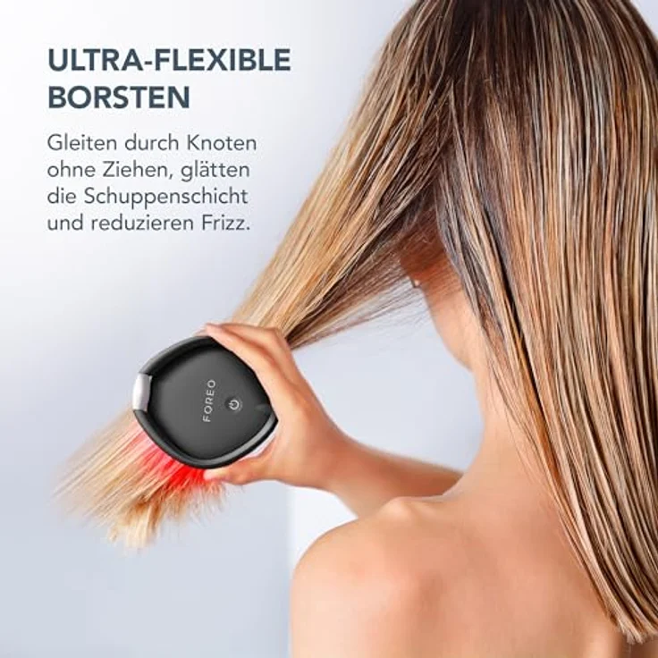FOREO FLIP Play LED Haarbürste, 3-in-1 Entwirrbürste mit rot, blau & grünem Licht, wasserdicht & kabellos, für alle Haartypen – Bild 4