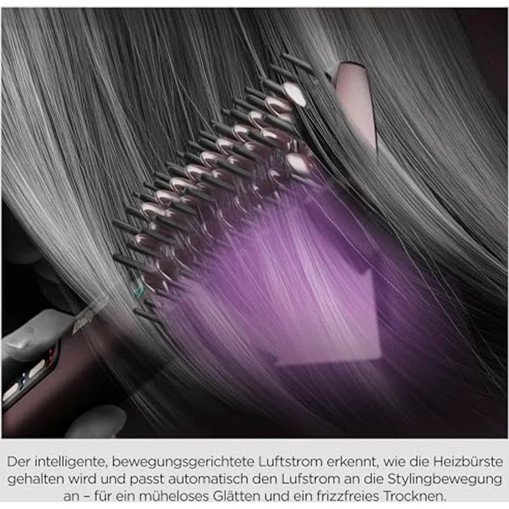 BaByliss Air Power Smooth Warmluftbürste, 3 Geschwindigkeits- und 4 Temperatureinstellungen, Keramik-Glättplatte, für alle Haartypen – Bild 2