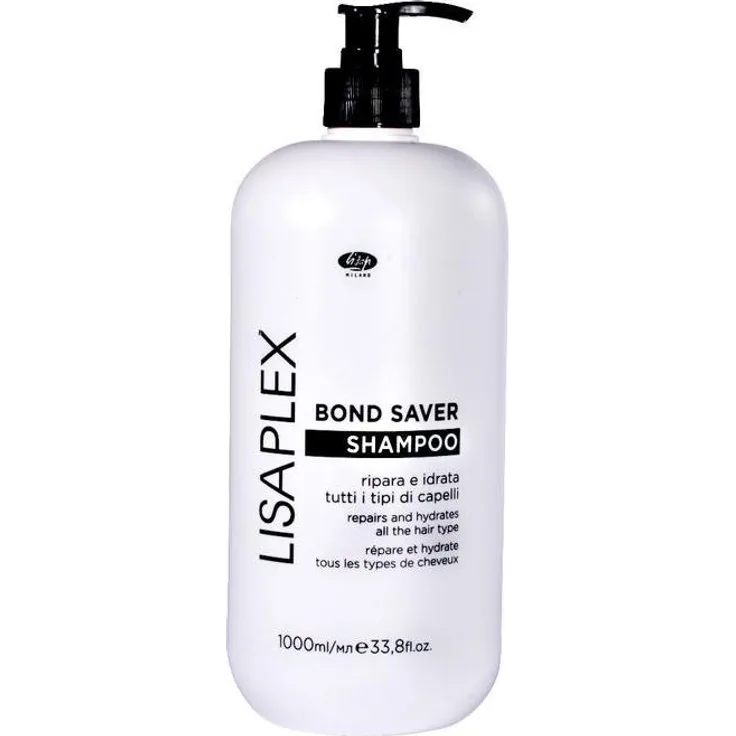 Lisap Lisaplex Bond Saver Shampoo 1000ml, pflanzenbasiertes Haaraufbau-Shampoo zur Reparatur und Hydratisierung