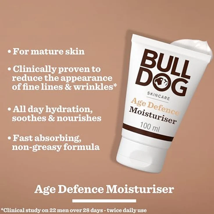 BULLDOG Anti-Ageing Moisturiser 100ml - Reduziert Zeichen des Alterns, für reife Haut, schnell einziehend – Bild 3