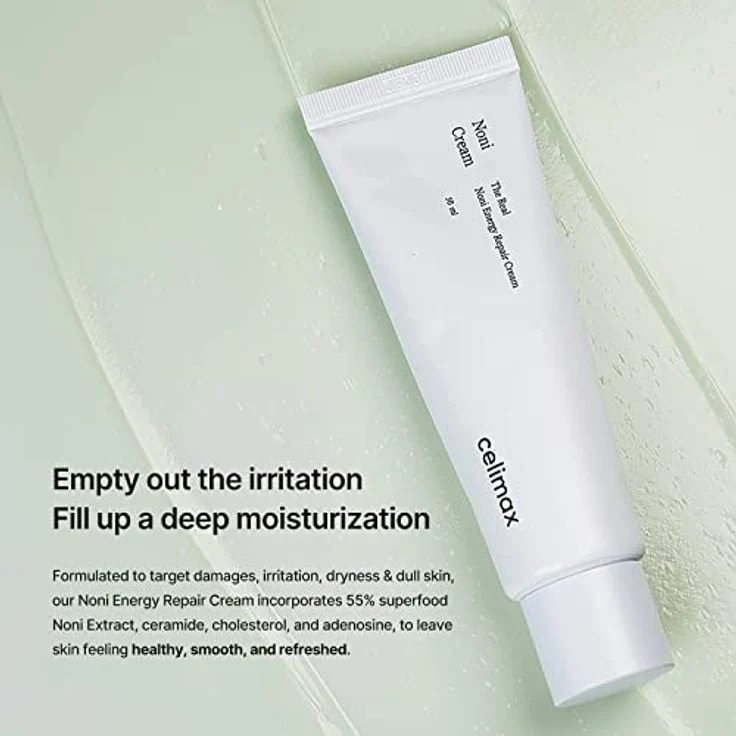 Celimax The Real Noni Energy Repair Cream 50 ml - Feuchtigkeitscreme mit 55% Noni-Superfood-Extrakt - Rosmarinduft - Für empfindliche Haut - Korean Skincare – Bild 3