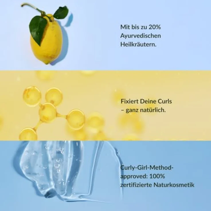 Khadi Ayurvedisches Lockengel 150 ml, ChakraCurl Gel für Locken & Wellen mit starkem Halt, langanhaltender Definition & Frizz Kontrolle, bis zu 20% Kräuterelixier – Bild 2