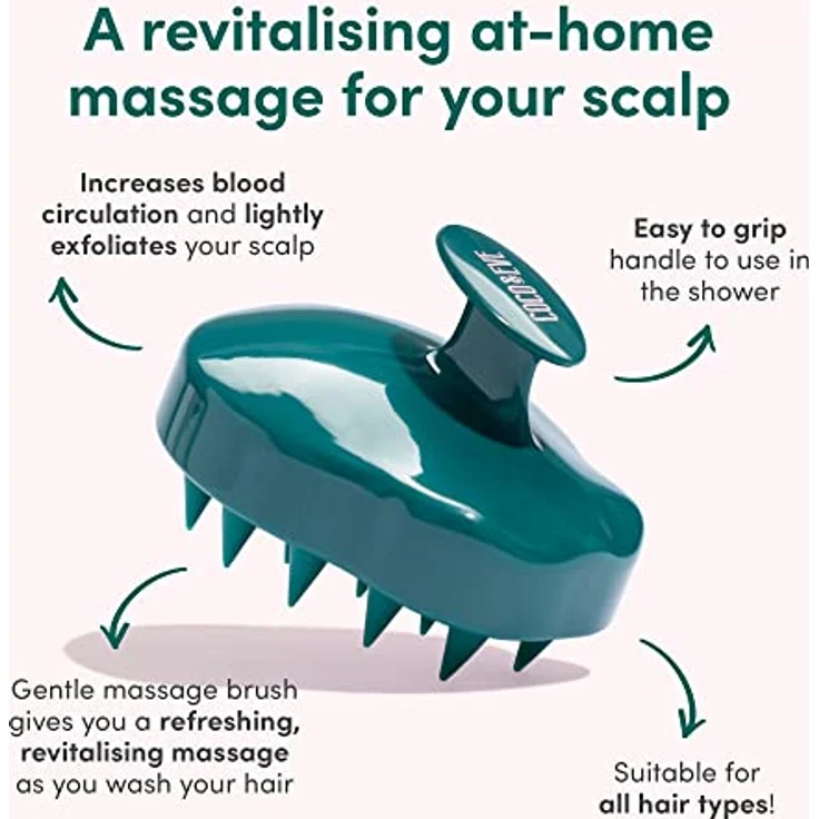 Coco & Eve Shampoo Brush. Gentle Massage Brush with Soft Bristles to Exfoliate Scalp, Remove Dead Skin, Dandruff and Boost Circulation for Hair Growth. – Bild 4