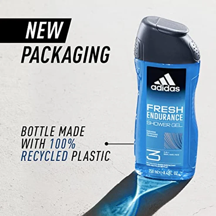 Adidas Fresh Endurance 3-in-1 Duschgel, vegane Formel, 400 ml – Bild 3