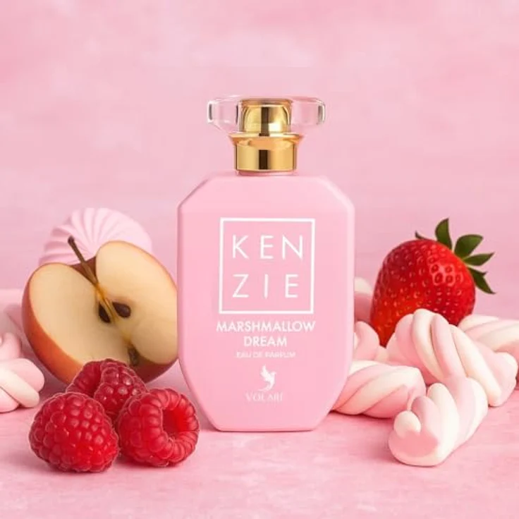 VOLARÉ Kenzie Marshmallow Dream Eau de Parfum für Damen, 100 ml, süßer Duft mit Marshmallow- und Vanillenoten, rosafarbene Box – Bild 4