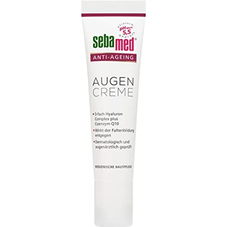 Sebamed Anti-Ageing Augencreme Q10, Hyaluronsäure & Phyto-Peptide, 15ml, gegen Falten, für Frauen und Männer – Bild 3