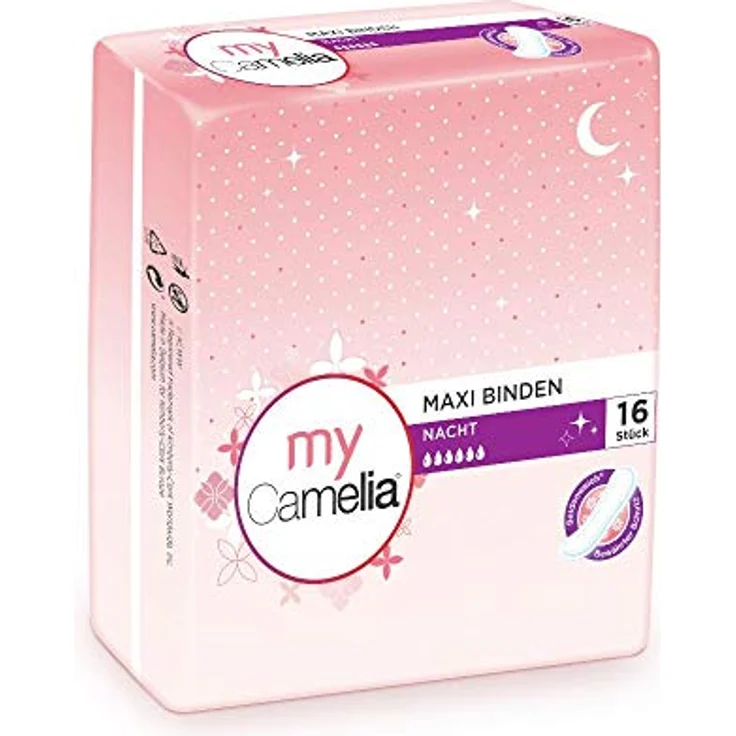 Camelia Maxi Binden Nacht Damenbinden 16 Stück - Preisvergleich – Bild 4