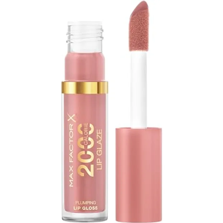 Max Factor 2000 Calorie Lip Glaze, Hochglanz-Lipgloss mit Volumen-Effekt, Hyaluron und Squalan, vegan, Fb. 085 Floral Cream, 4.4ml