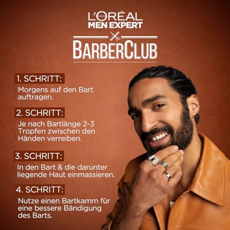 L'Oréal Men Expert Barberclub Oil Bartpflege Bartöl mit Zedernholzöl 30 ml – Bild 5