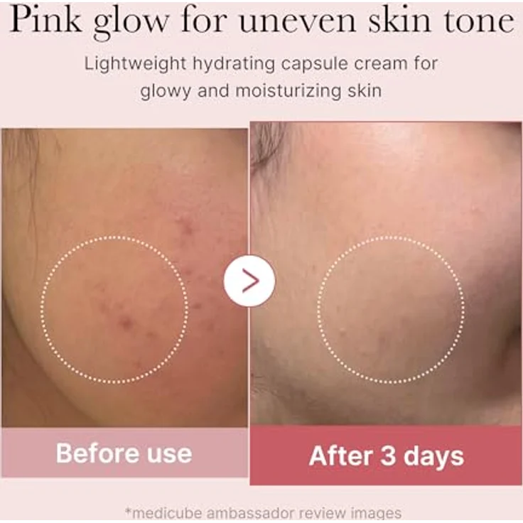 Medicube PDRN Pink Collagen Cream – Leichte Feuchtigkeitscreme für das Gesicht mit Niacinamid zur Verbesserung des ungleichmäßigen Hauttons – Koreanische Hautpflege, 55 g – Bild 4