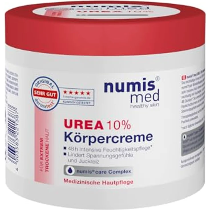 numis med Urea Creme 10%, 400 ml - Körpercreme für sehr trockene Haut - Made in Germany - Feuchtigkeitsspendende Urea Hautcreme ohne Silikone, Parabene & mikroplastikfrei – Bild 1