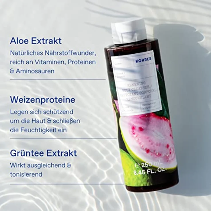 KORRES WHITE BLOSSOM Revitalisierendes Duschgel mit aktiv Aloe-Vera, dermatologisch getestet, vegan, 250 ml – Bild 3