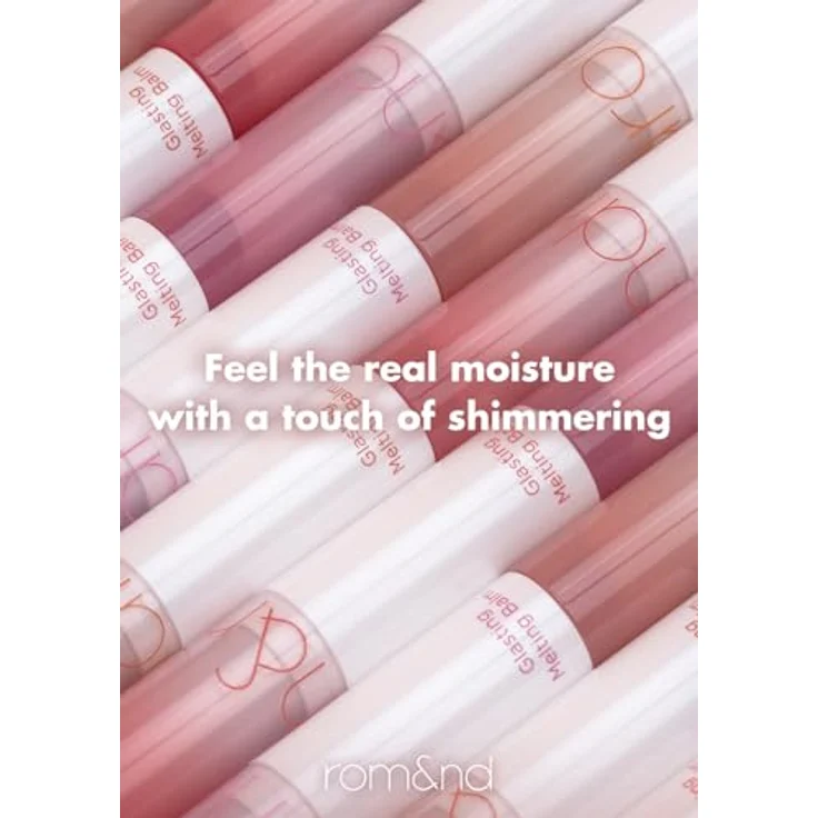 rom&nd Glasting Melting Balm, intensiv feuchtigkeitsspendender Lippenbalsam in lebendiger Farbe, 3.5g (11 Buffy Coral) – Bild 5