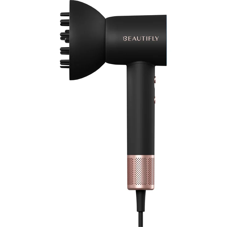 Beautifly VelaAir Haartrockner, Föhn mit Frizzschutz, 3 Temperaturstufen und 3 Luftstromgeschwindigkeiten, bürstenloser Motor