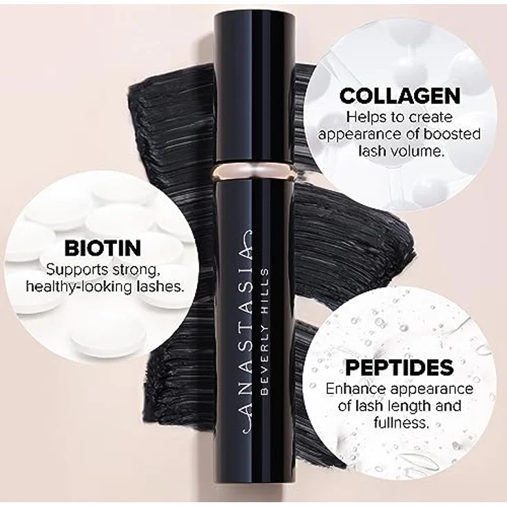 Anastasia Beverly Hills Mascara Lash Sculpt Lengthening & Volumizing, 10 ml, mit Kollagen und Biotin für voluminöse Wimpern – Bild 6