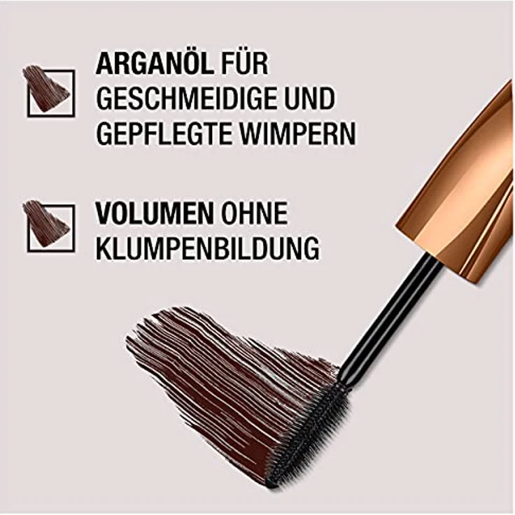 Manhattan Wonder’Full Mascara, Wimperntusche mit Kollagen und Keratin, 11 ml, Schwarzbraun für einen natürlichen Look – Bild 5