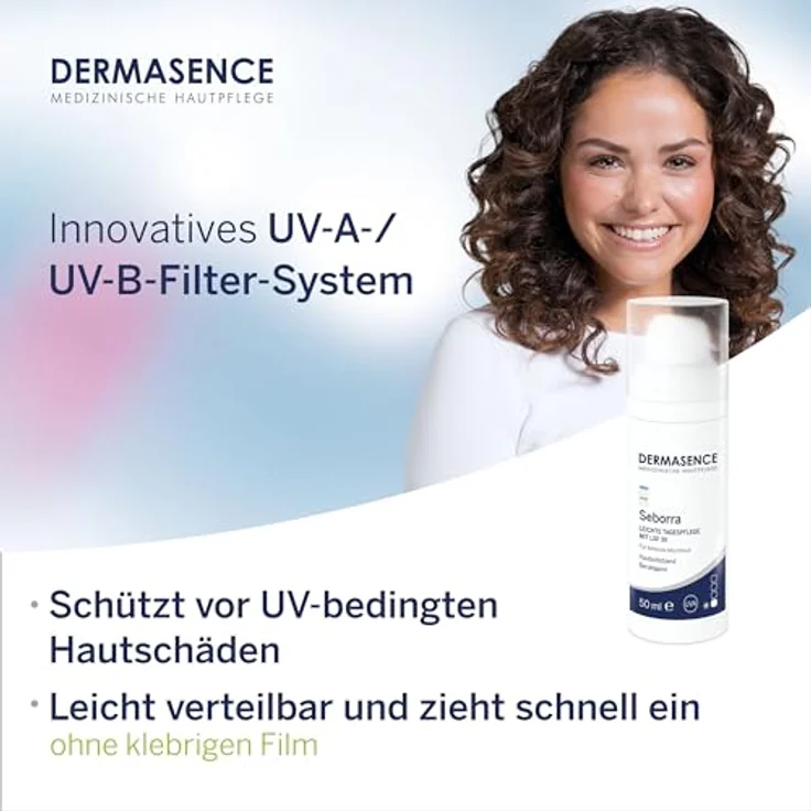 DERMASENCE Seborra Leichte Tagespflege mit LSF 30, 50 ml - Feuchtigkeitsspendende Hautpflege für fettige oder Mischhaut - Männerpflege mit UV-Schutz und Bisabolol, parfümfrei – Bild 4