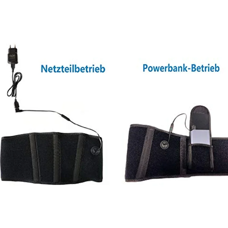 Thermrup Ferninfrarot (FIR) Wärmegürtel, USB-Betrieb mit 3-stufiger Temperaturregelung, waschbar, 100 cm mit Verlängerung – Bild 2