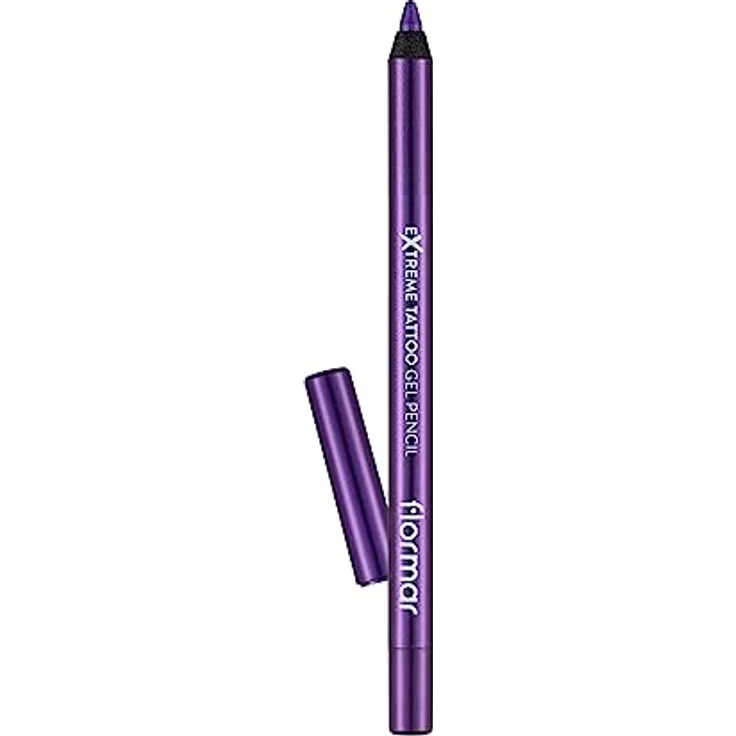 Flormar Extreme Tattoo Gel Pencil 011 Purple Blaze, hochpigmentierter Gel-Kajal, mattes Finish, wasserfest und wischfest, langanhaltend, 1,2 g – Bild 1