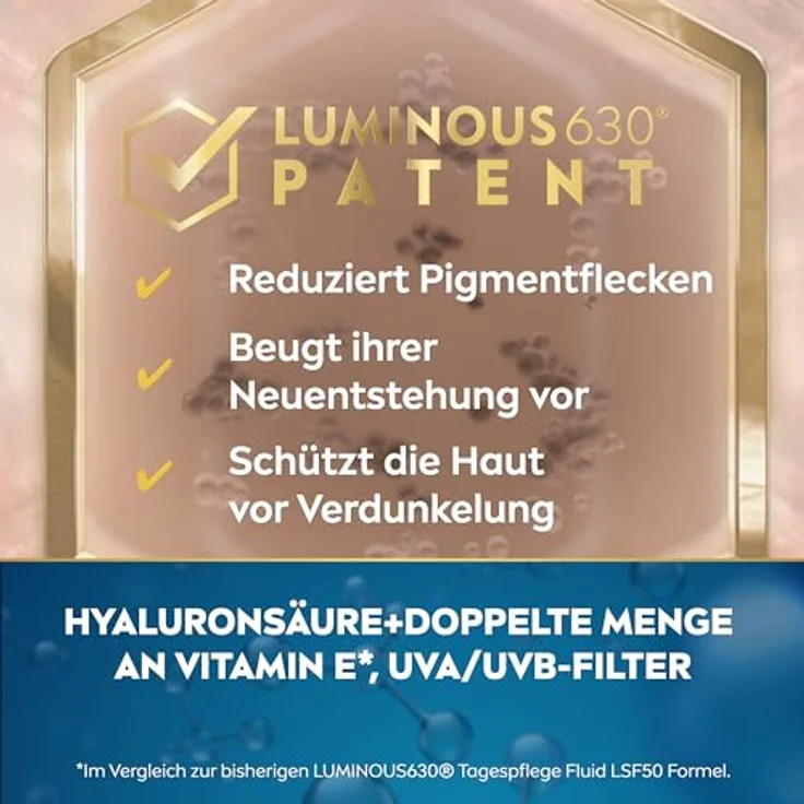NIVEA Cellular LUMINOUS630® Anti-Pigmentflecken Tagespflege Fluid (40 ml), mattierende Gesichtspflege mit LSF 50 und Vitamin E, Fluid mit 3-fach Schutz für ein ebenmäßiges Hautbild – Bild 5