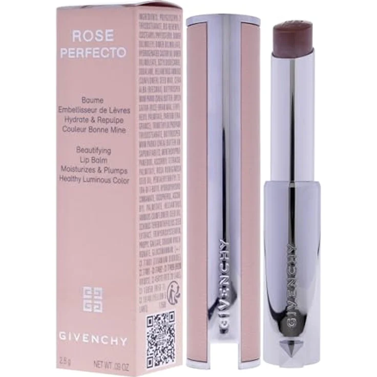 GIVENCHY Le Rose Perfecto Lippenbalsam, 2,8 g, intensive Pflege mit Rosenöl und Hyaluronsäure, sanfter Beige-Rosa Farbton – Bild 4