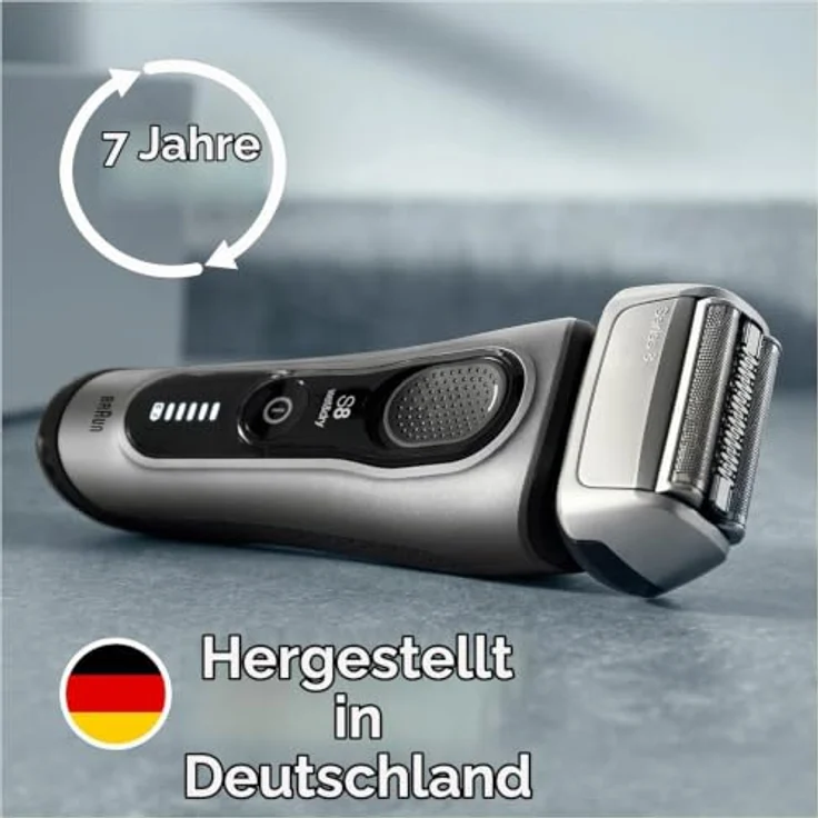 Braun Gesichtshaarrasierer Series 8, 8467cc System wet&dry, SmartClick-Präzisionstrimmer, hergestellt in Deutschland – Bild 8
