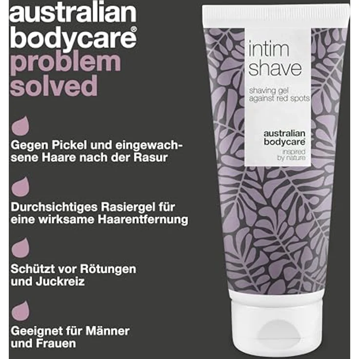Australian Bodycare Intim Shave 200 ml | Transparentes Rasiergel für die Intimrasur | Gegen Eingewachsene Haare, rote Pickel, Rasurbrand bei Haarentfernung im Intimbereich | Natürliches Teebaumöl – Bild 3
