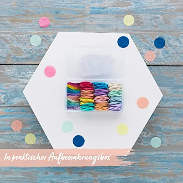 Papierdrachen 200-teiliges Haarschmuck Set, Haarspangen und Haargummis für feine und lange Haare, langlebig in bunten Farben, praktische Aufbewahrungsbox – Bild 3