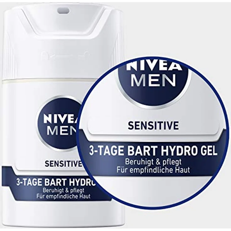 Nivea Männerpflege Gesichtspflege Nivea Men Sensitive 3-TAge Bart Hydro gel 50 ml Tagespflege für Damen und Herren – Bild 4