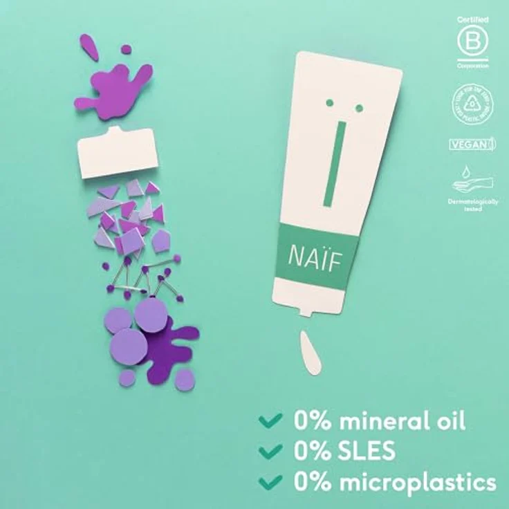 Naïf Kids 2-in-1-Shampoo - 200ml - für Kinder - Natürliche Inhaltsstoffe - Ohne Mikroplastik - Unisex Duft - Limette und Schwarze Johannisbeere – Bild 4