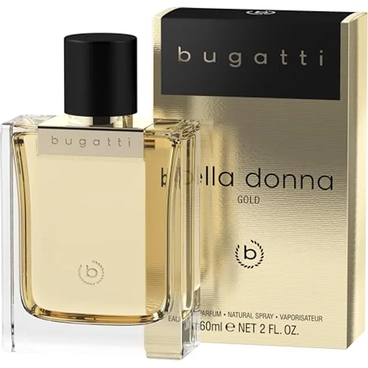 bugatti Damen Parfüm bella donna GOLD edP 60ml I floral-fruchtiges Duft-Erlebnis mit Bergamotte, Jasminblüten, Vanille & Moschus I elegant & warm