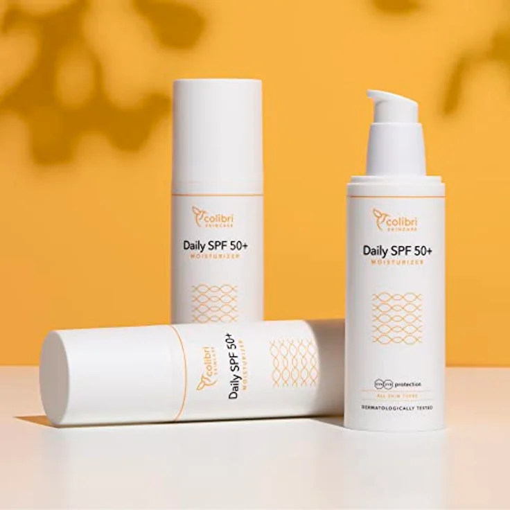 colibri skincare Daily SPF 50+ Moisturizer, Tagescreme mit wasserfestem Breitbandspektrum, leichte Gesichtscreme mit UV Schutz, 80ml – Bild 5