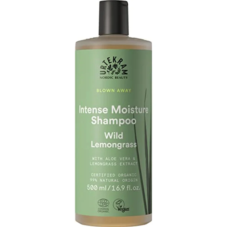 Urtekram Shampoo - Wild Lemongrass - Intense Moisture - 500 ml, Vegan, Biologisch, Natürlichen Ursprungs – Bild 1