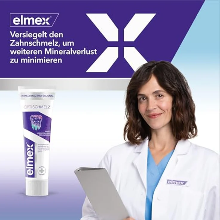 elmex Opti-schmelz Professional Zahnpasta, stärkt den Zahnschmelz mit Mikroversiegelungs-Technologie, 75 ml – Bild 3