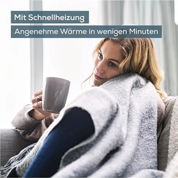 Beurer HK 43 Supercosy, Heizkissen mit Schnellaufheizung und Abschaltautomatik, Weiss-Grau – Bild 6