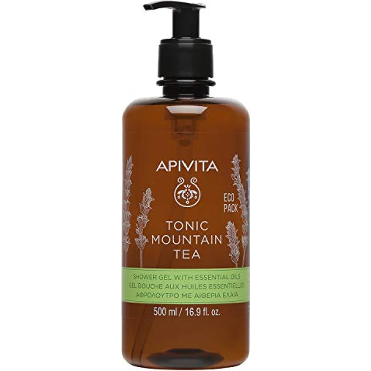 Apivita Tonic Mountain Tea Duschgel 500ml - Duschgel Körperwäsche mit Bergtee, Propolis & ätherischen Ölen - Körperreiniger, der sanft reinigt und revitalisiert – Bild 1