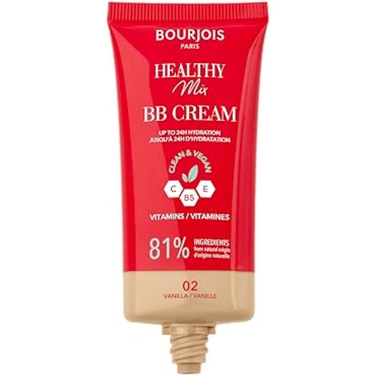 Bourjois Healthy Mix Clean & Vegan BB Cream, getönte Tagescreme für Damen, Farbton 02 Vanilla, 30 ml – Bild 2