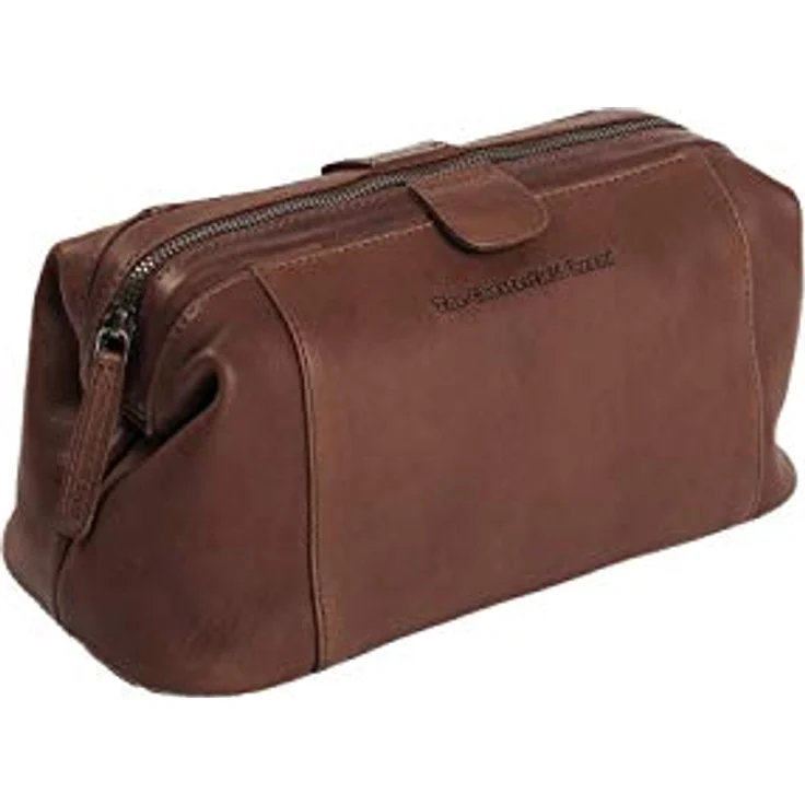 Chesterfield Brand The Kulturbeutel Vince Leder für Damen und Herren | Reise Waschen Rasieren Kosmetik Tasche Badezimmer Toilettenartikel Großer Organizer Make-up, Braun, Large – Bild 5